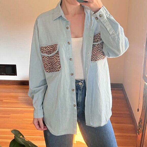 Vintage Princeton Club Chambray Button Down - Picture 1 of 8